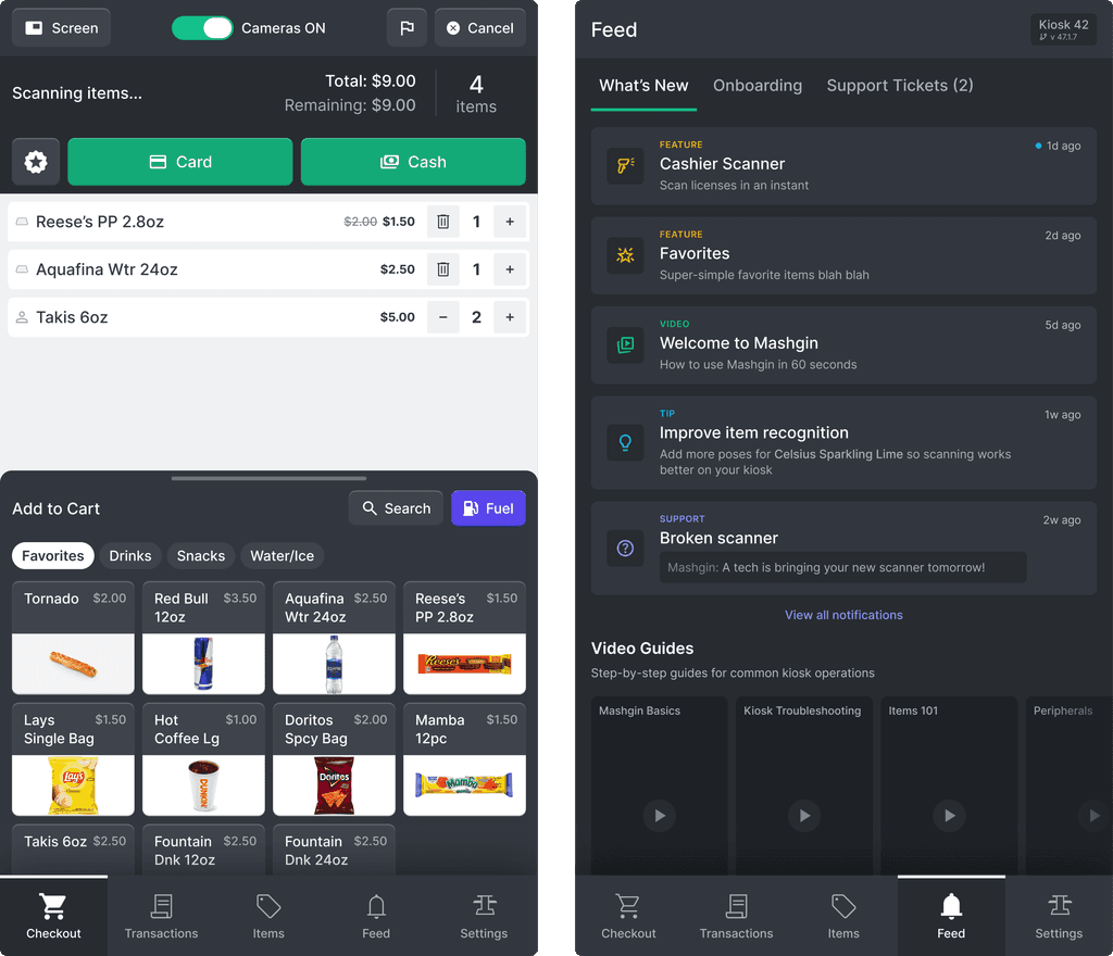 Cashier UI, a modern POS for assisted checkout