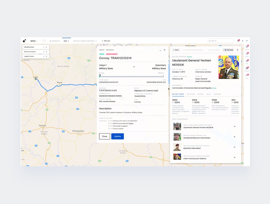MarkLogic Logistics App - Geospatial logistics concept